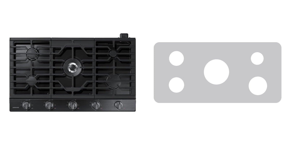 Samsung NA36K6550TS / NA36K6550TG gas cooktop liner - custom cut (silver)