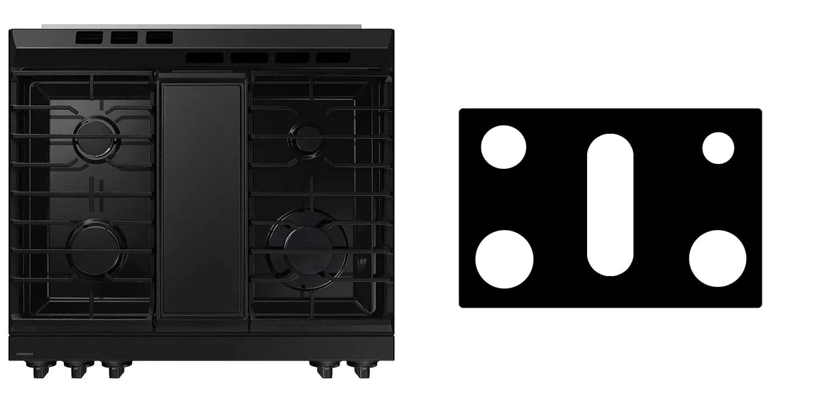Samsung NSG6DB830012AA gas stove liner - custom cut (black)