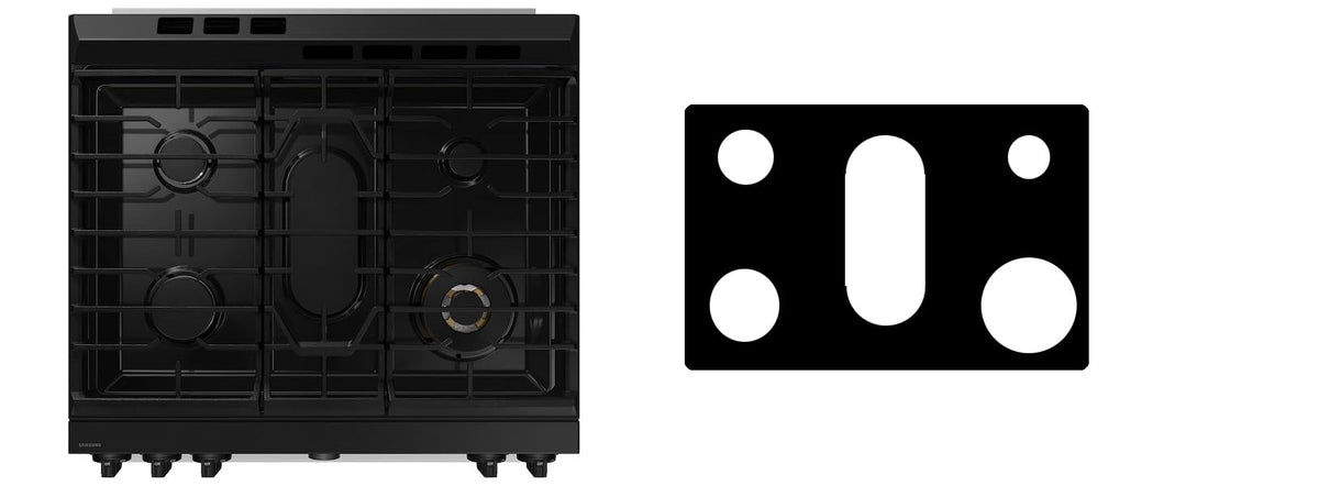 Samsung NSG6DG8550SRAA / NSY6DG8550SRAA gas range liner - custom cut (black)
