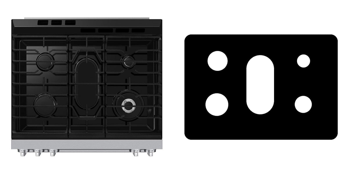 Samsung NSG80H60SRAA gas range liner - custom cut (black)