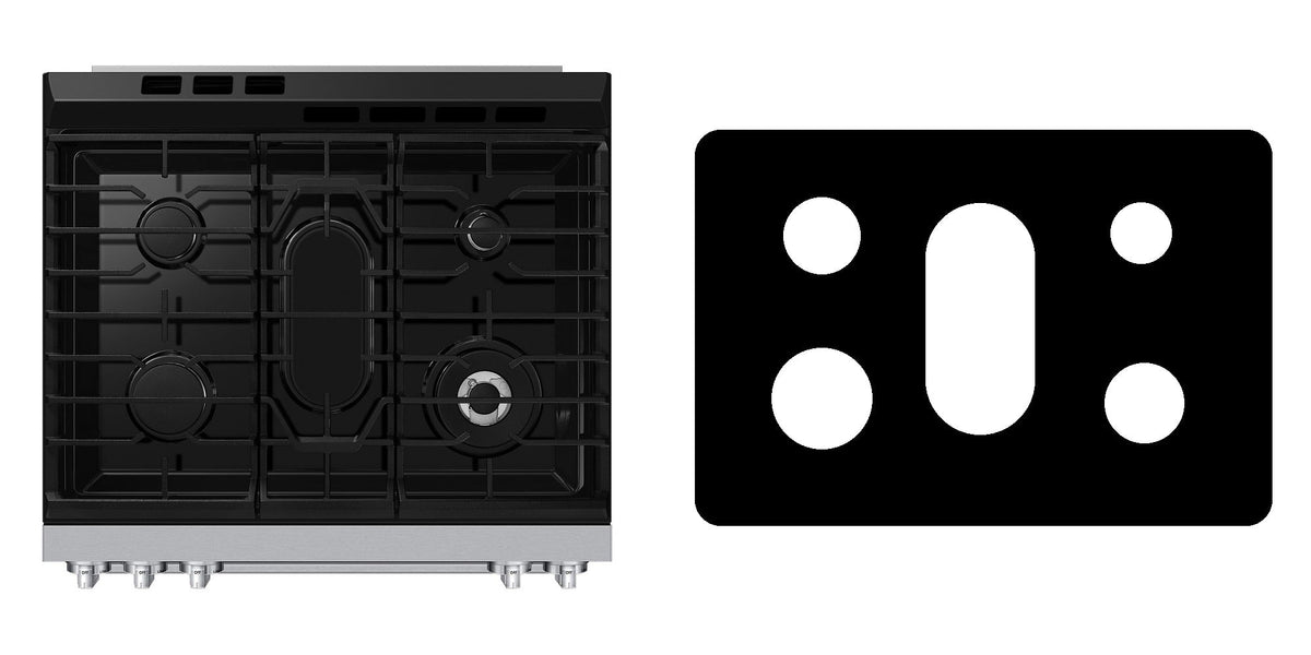 Samsung NSG80H60SRAA gas range liner - custom cut (black)