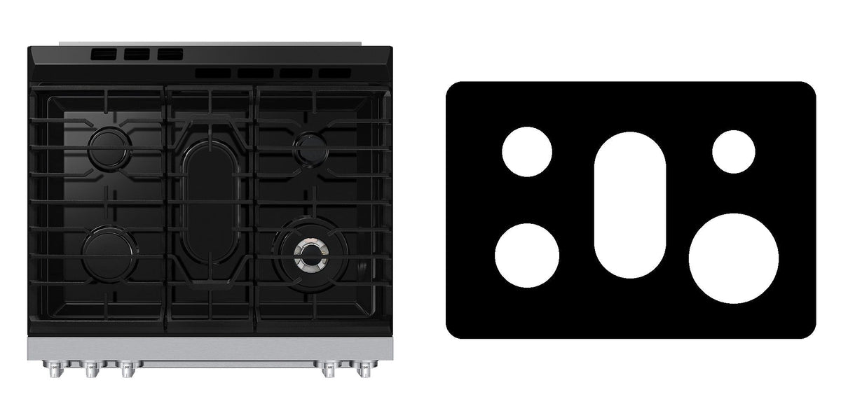 Samsung NSG90H60SRAA / NSG90H60DRAA gas range liner - custom cut (black)