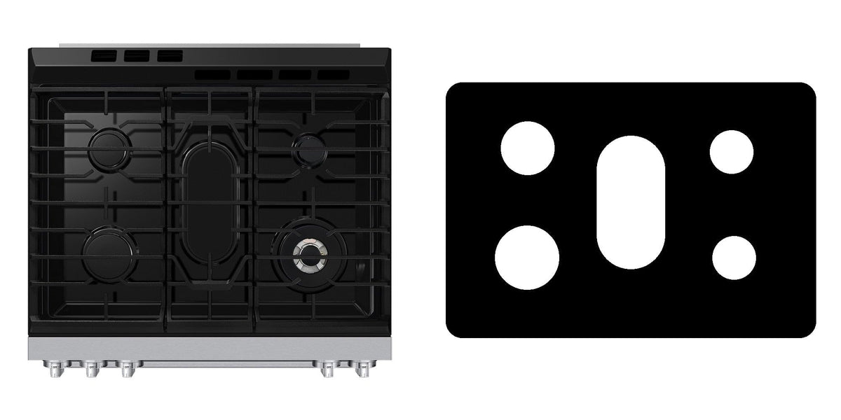 Samsung NSG90H63SRAA gas range liner - custom cut (black)