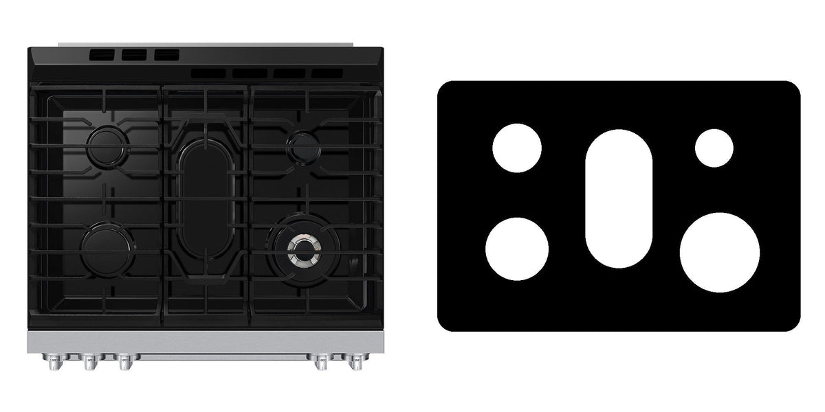Samsung NSG90H63SRAA gas range liner - custom cut (black)