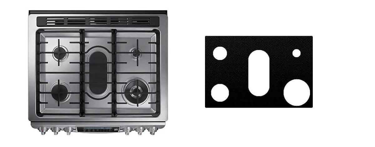 Samsung NX58K9852SG / NX58K9852SGAA gas range liner - custom cut (black)