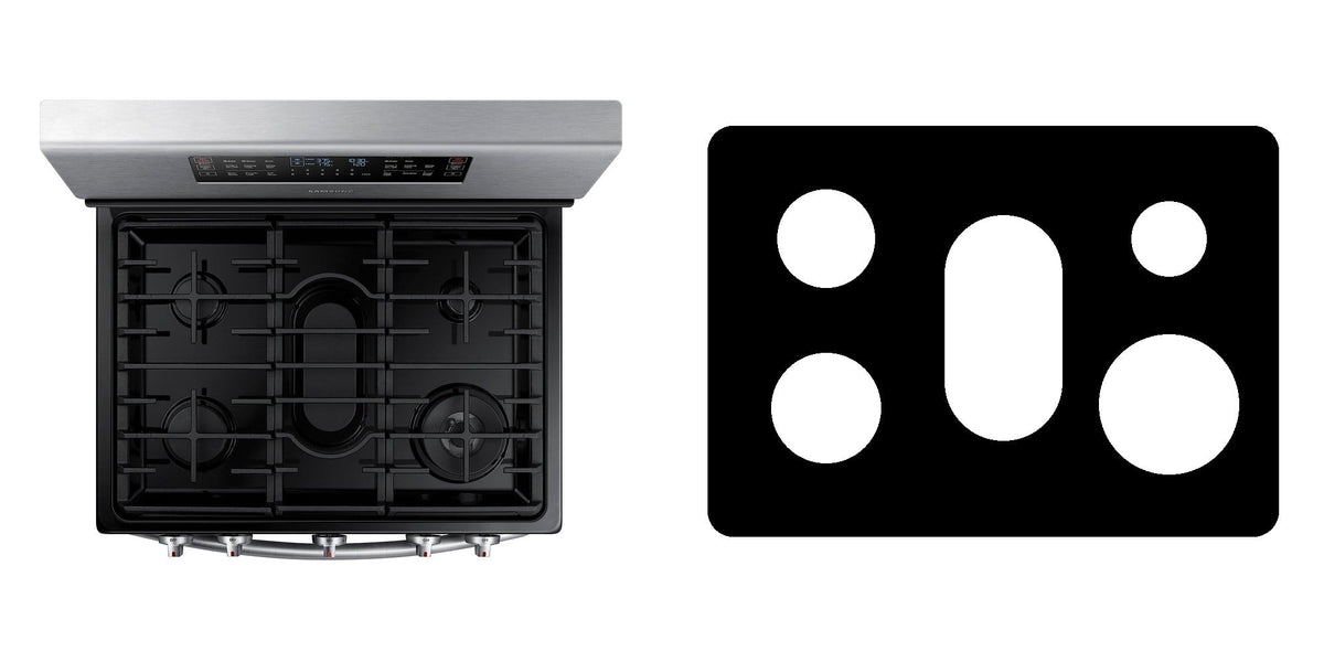 Samsung NX58J7750SS / NX58J7750SG gas range liner - custom cut (black)