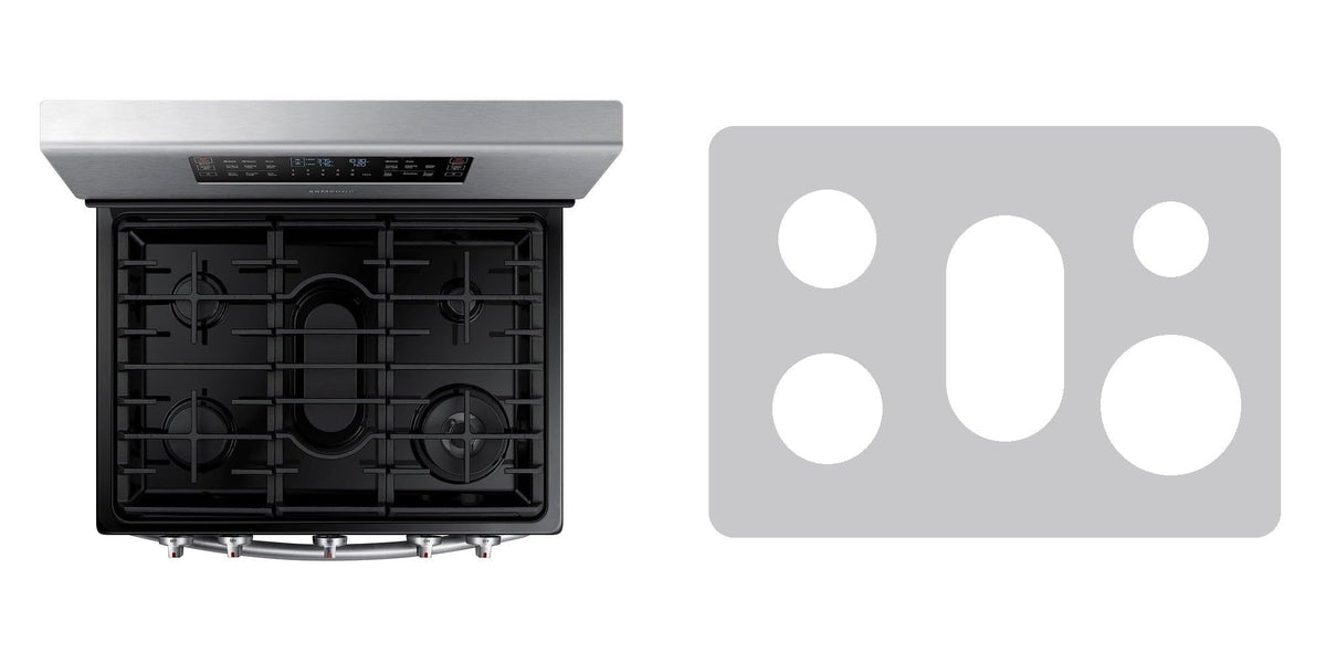 NX58J7750SS gas range liner - custom cut (silver)