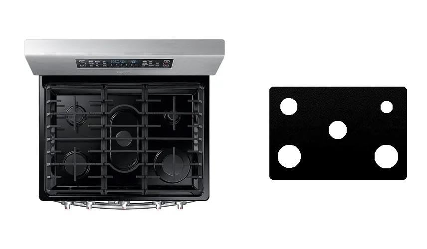 Samsung NX58N9420SG / NX58M9420SS gas liner - custom cut (black)
