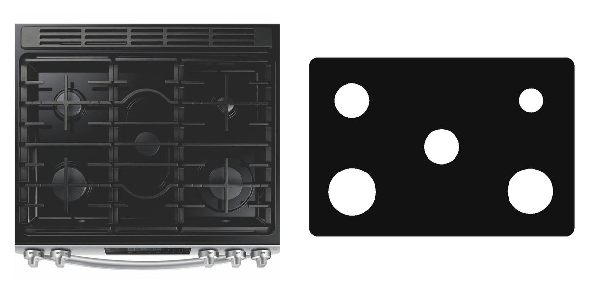 Samsung NX58R9311SS / NX58R9421SG gas liner - custom cut (black)
