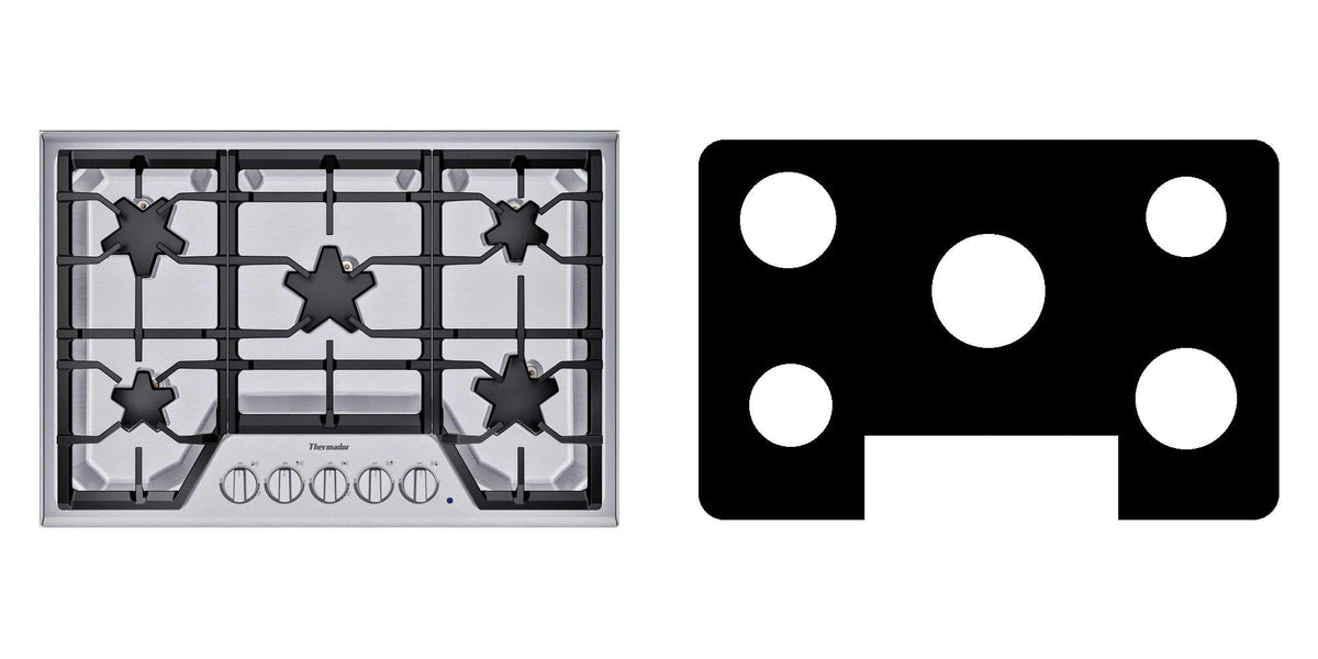 Thermador SGSX305TS gas cooktop liner - custom cut (black)
