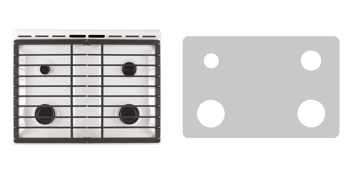 Whirlpool WEG515S0FW / WEG515S0FB / WEG515S0FS / WEG515S0FV gas liner - custom cut (silver)