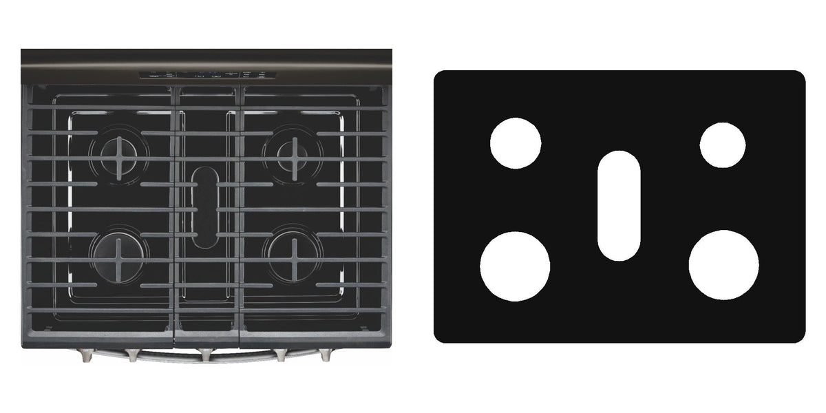 Whirlpool WFG525S0HV / WFG525S0HW gas liner - custom cut (black)