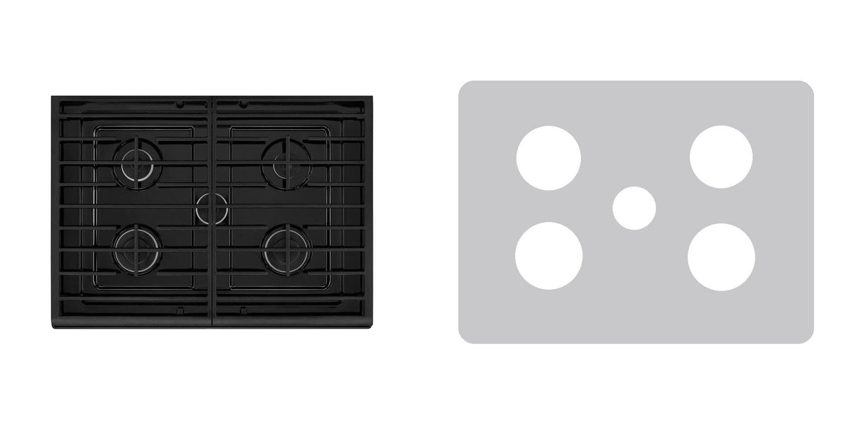 Whirlpool WFG530S0ES / WFG530S0EB / WFG530S0EW gas range liner - custom cut (silver)