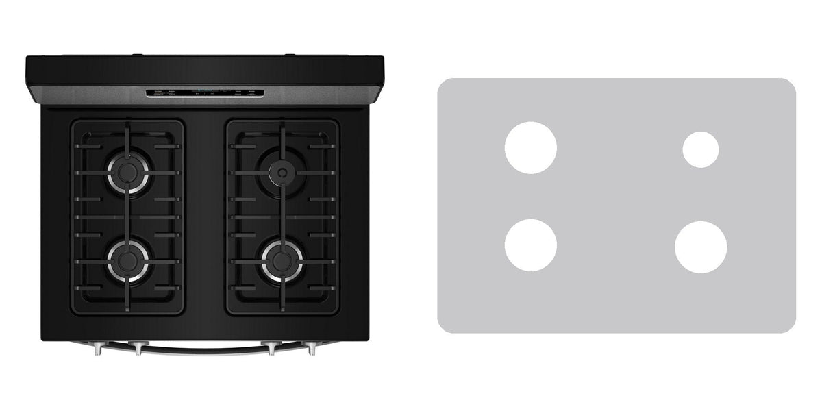 Whirlpool WFGS2030RS gas range liner - custom cut (silver)