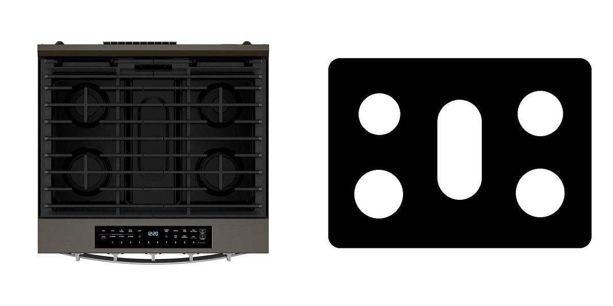 Whirlpool WSGS7530RZ / WSGS7530RV gas range liner - custom cut (black)