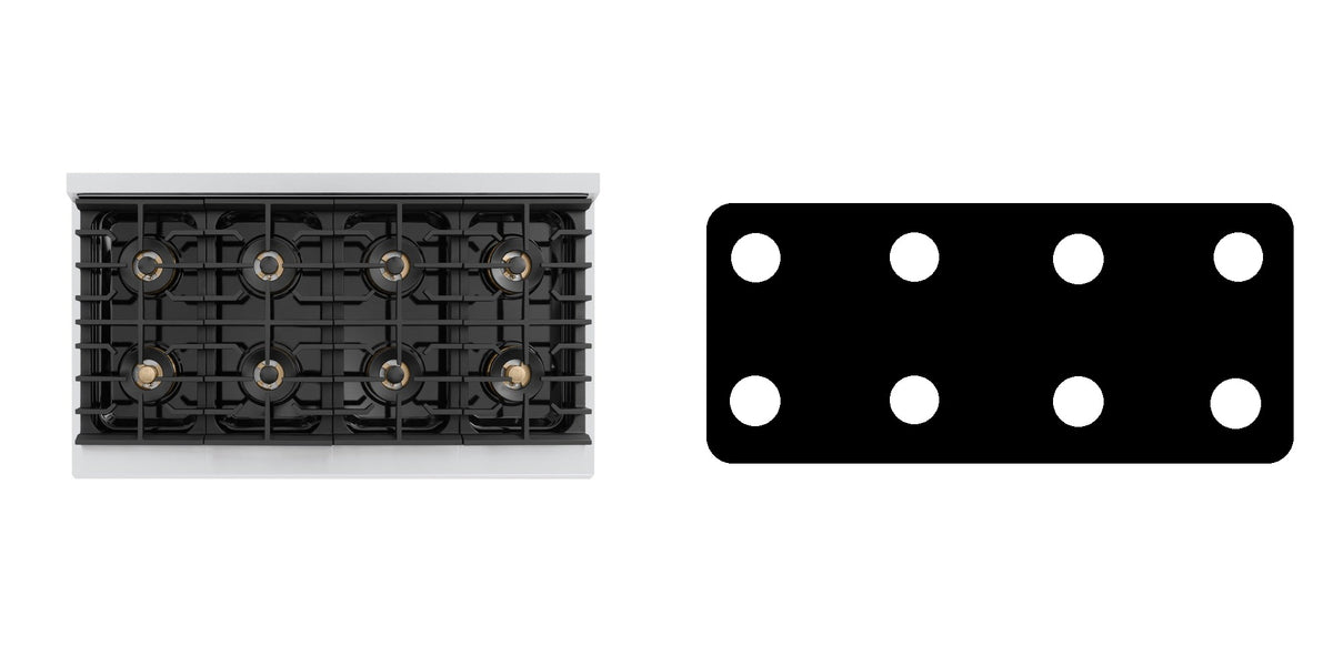 ZLINE PMDR48 gas range liner - custom cut (black)