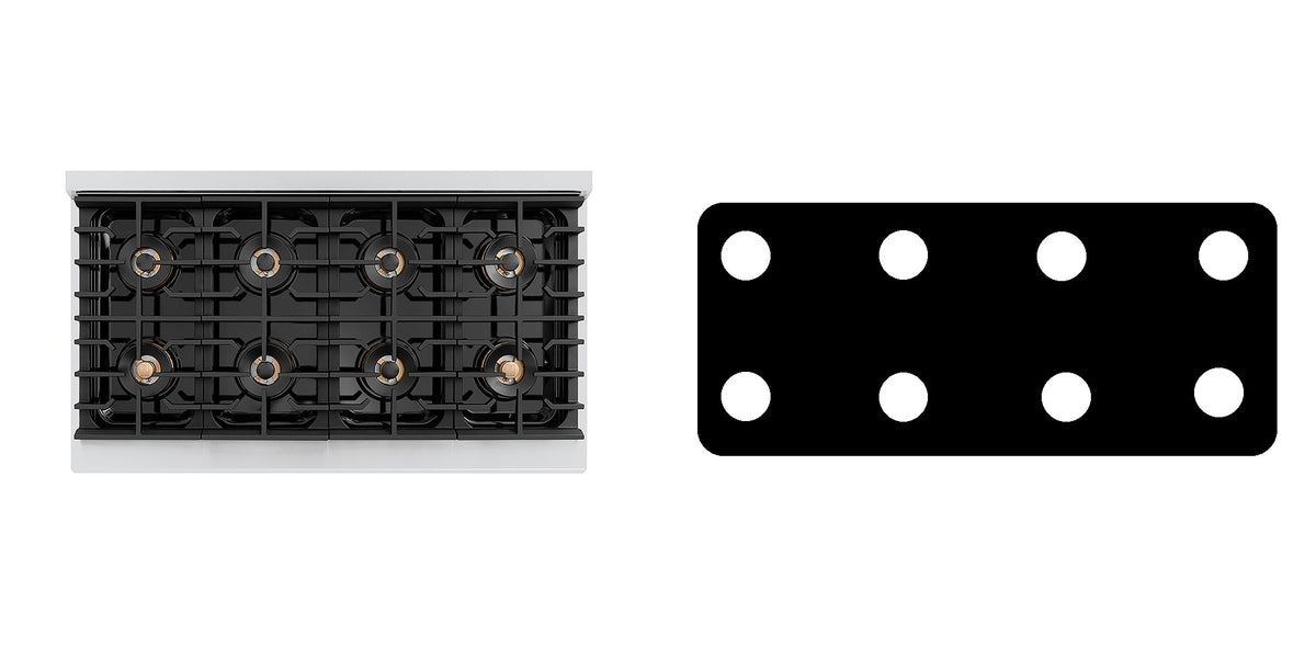 ZLINE PSDR48 gas range liner - custom cut (black)