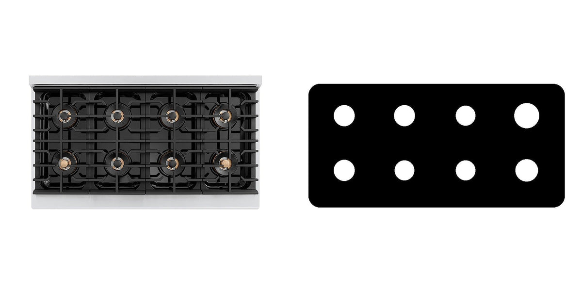 ZLINE PSRT48 gas cooktop liner - custom cut (black)