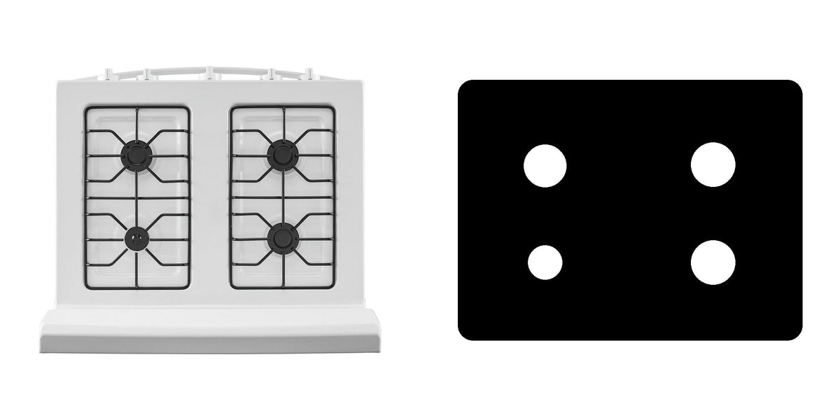 Amana AGR4203MNW / AGR4203MNB / AGR4203MNS gas range liner - custom cut (black)