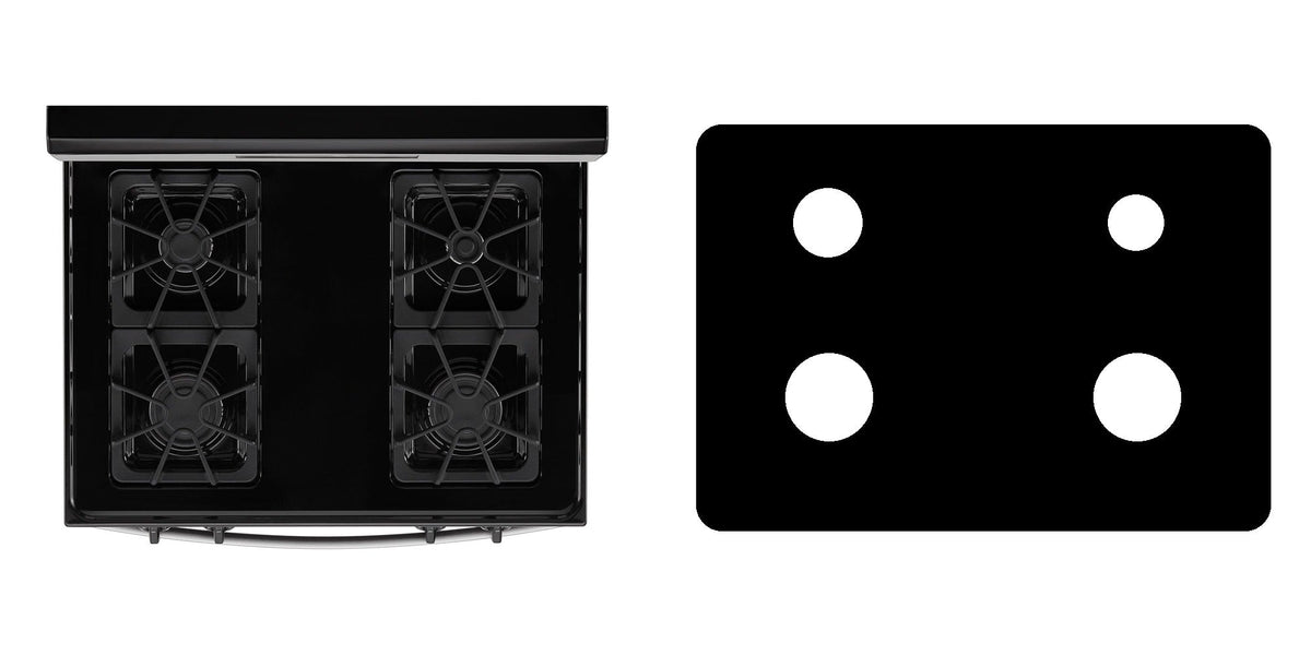Amana AGR6603SMS / AGR6603SMB / AGR6603SMW gas range liner - custom cut (black)