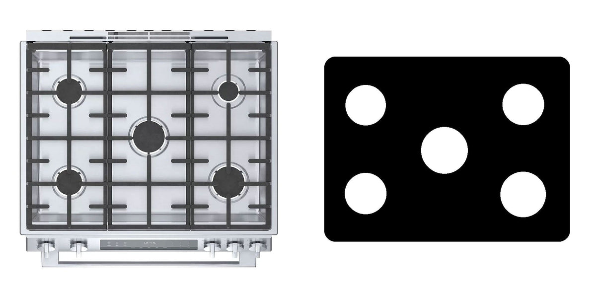 Bosch HGIP056UC gas range liner - custom cut (black)