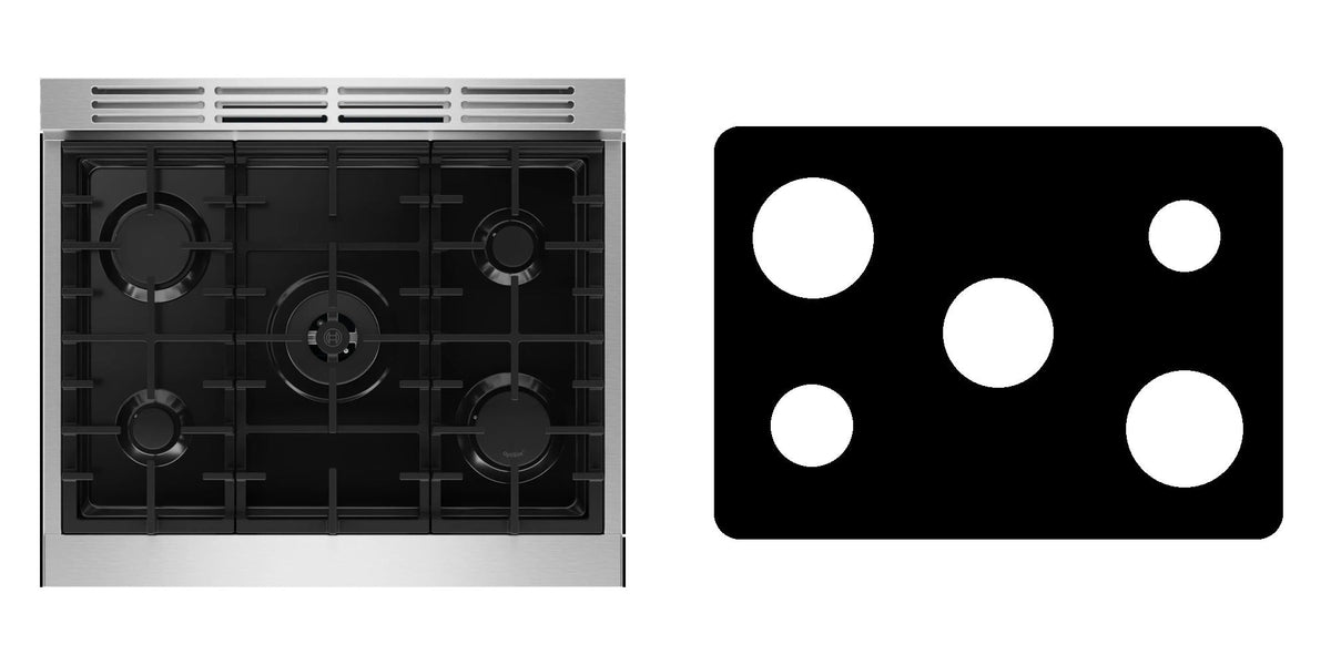 Bosch HGS8057UC gas range liner - custom cut (black)