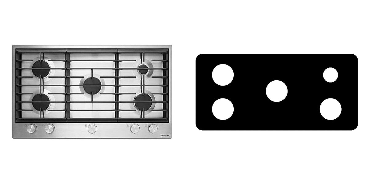 JennAir JGC1536BS gas cooktop liner - custom cut (black)
