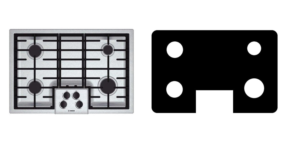 Bosch NGM5055UC gas cooktop liner - custom cut (black)