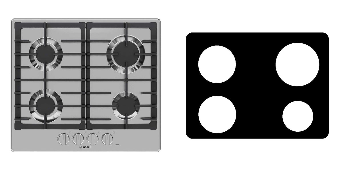 Bosch NGM5453UC gas cooktop liner - custom cut (black)