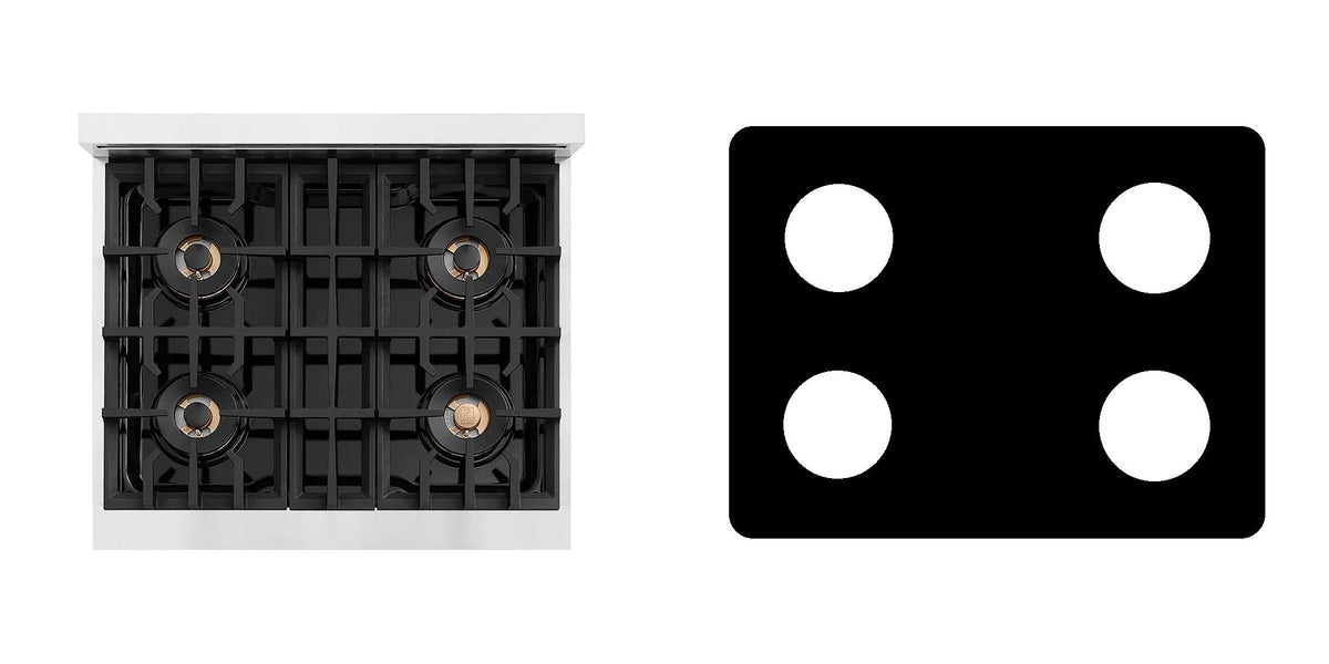 ZLINE PCRT30 gas cooktop liner - custom cut (black)