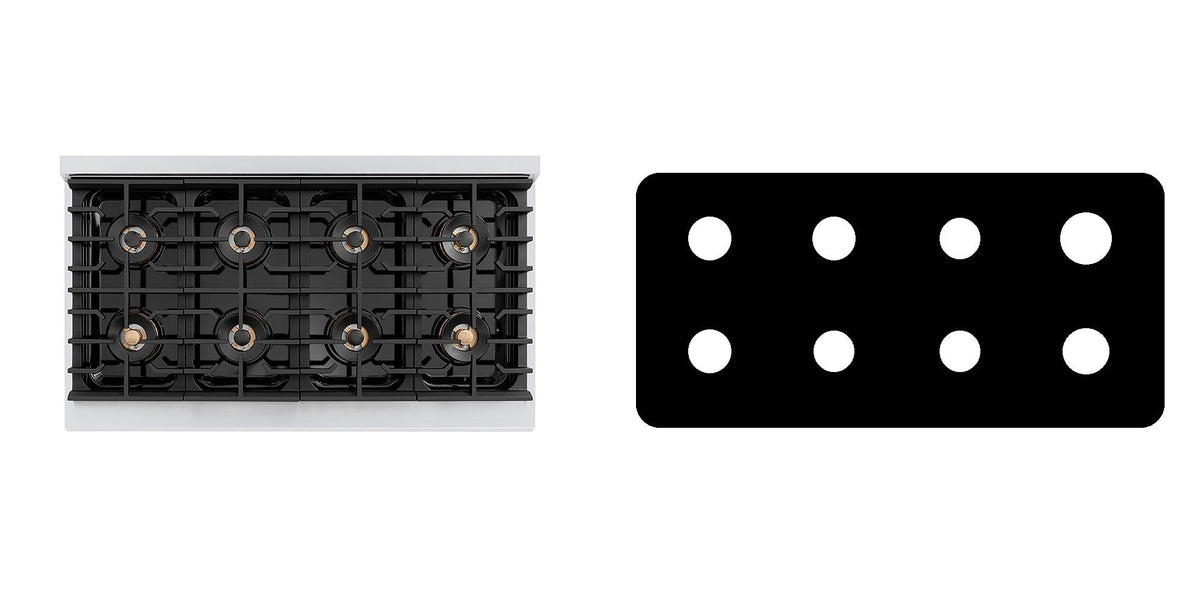 ZLINE PSRT48 gas cooktop liner - custom cut (black)