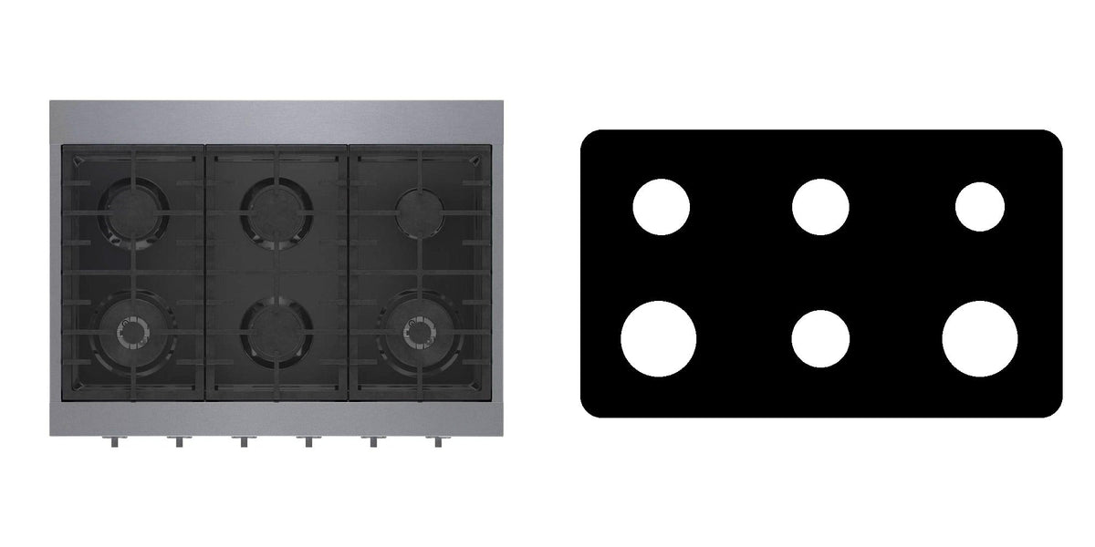 Bosch RGM8658UC gas cooktop liner - custom cut (black)