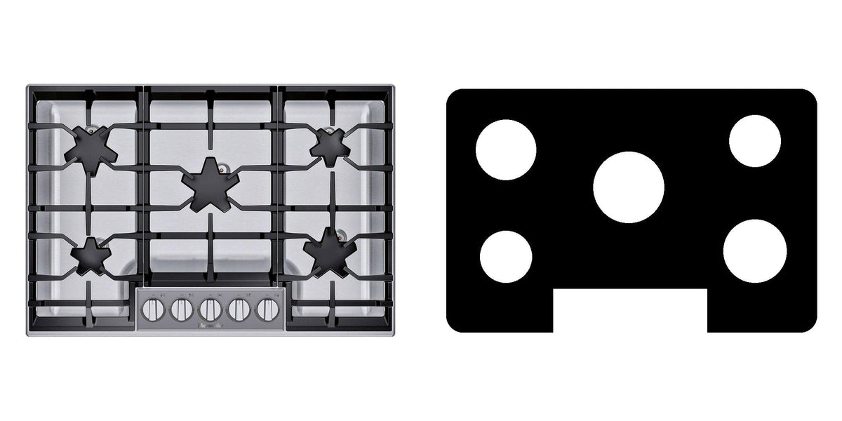 Thermador SGSP305TS gas cooktop liner - custom cut (black)