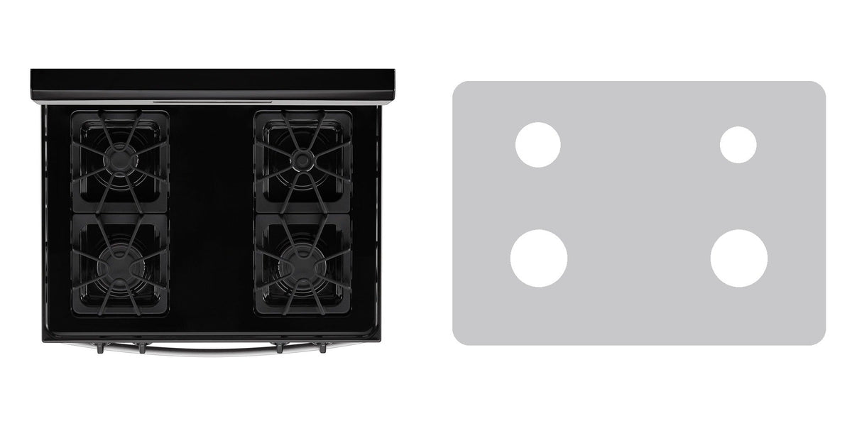 Amana AGR6603SMS / AGR6603SMB / AGR6603SMW gas range liner - custom cut (silver)