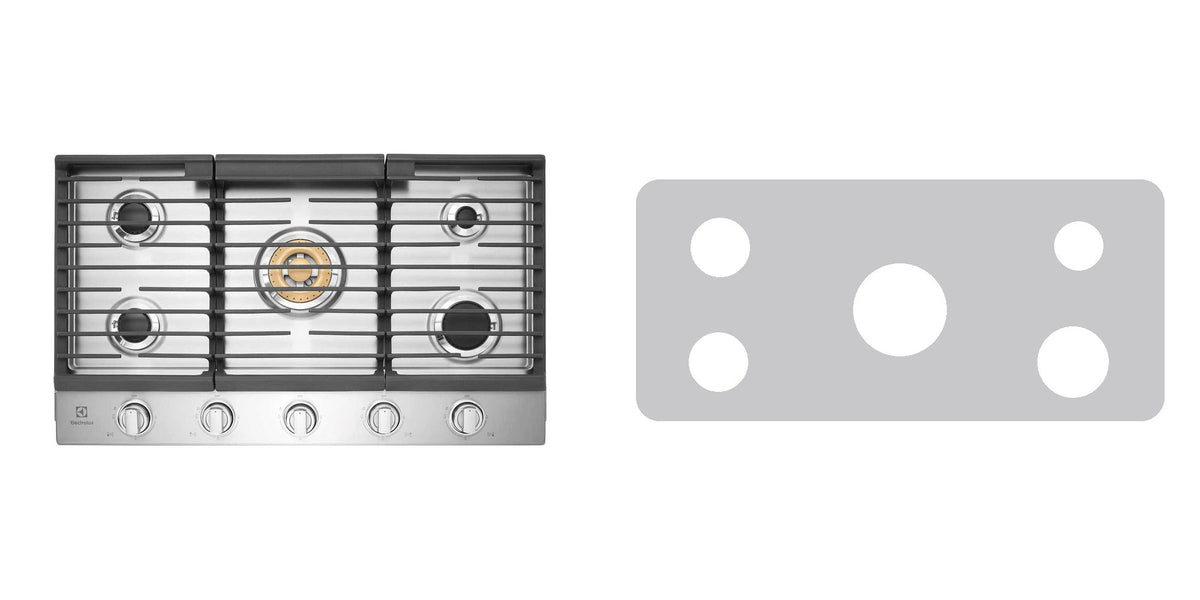 Electrolux ECCG3668AS gas cooktop liner - custom cut (silver)