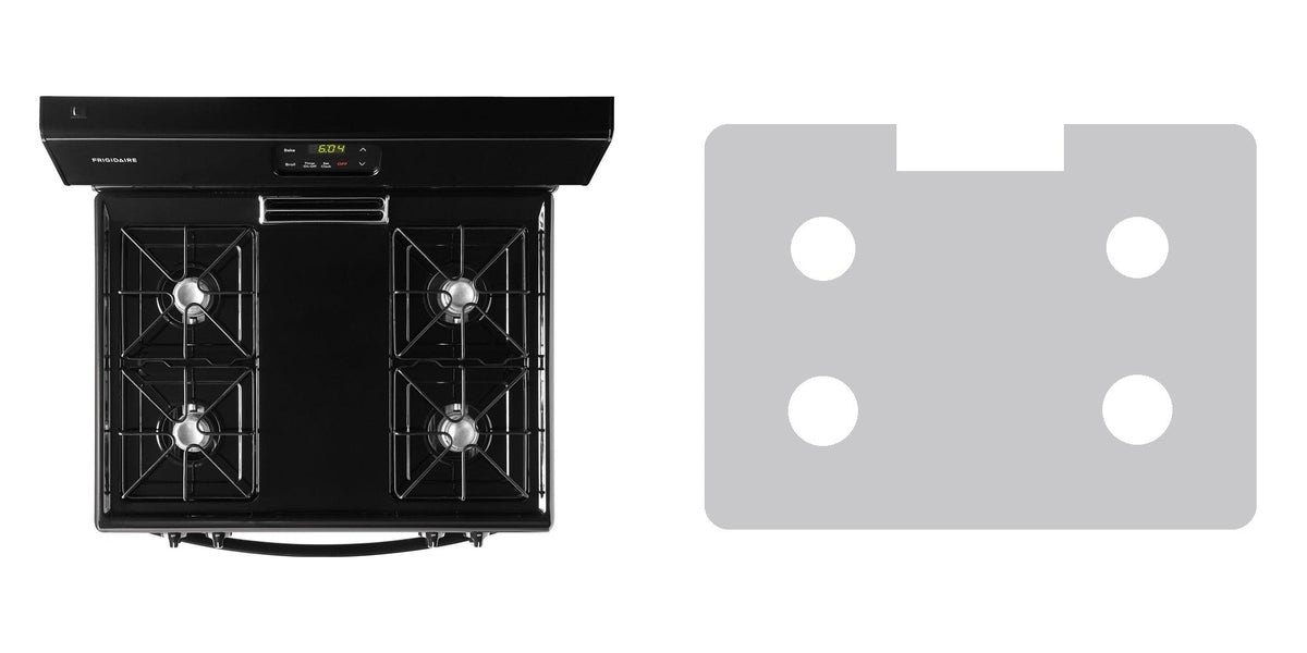 Frigidaire FFGF3012TB / FFGF3012TW gas range liner - custom cut (silver)