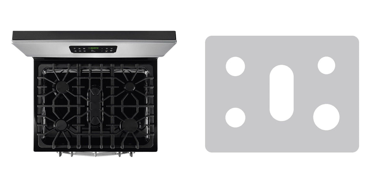 Frigidaire FGGF3045RF gas range liner - custom cut (silver)