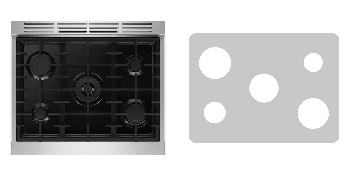 Bosch HGS8057UC gas range liner - custom cut (silver)