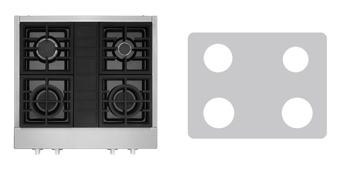 KitchenAid KCGC500JSS gas cooktop liner - custom cut (silver)