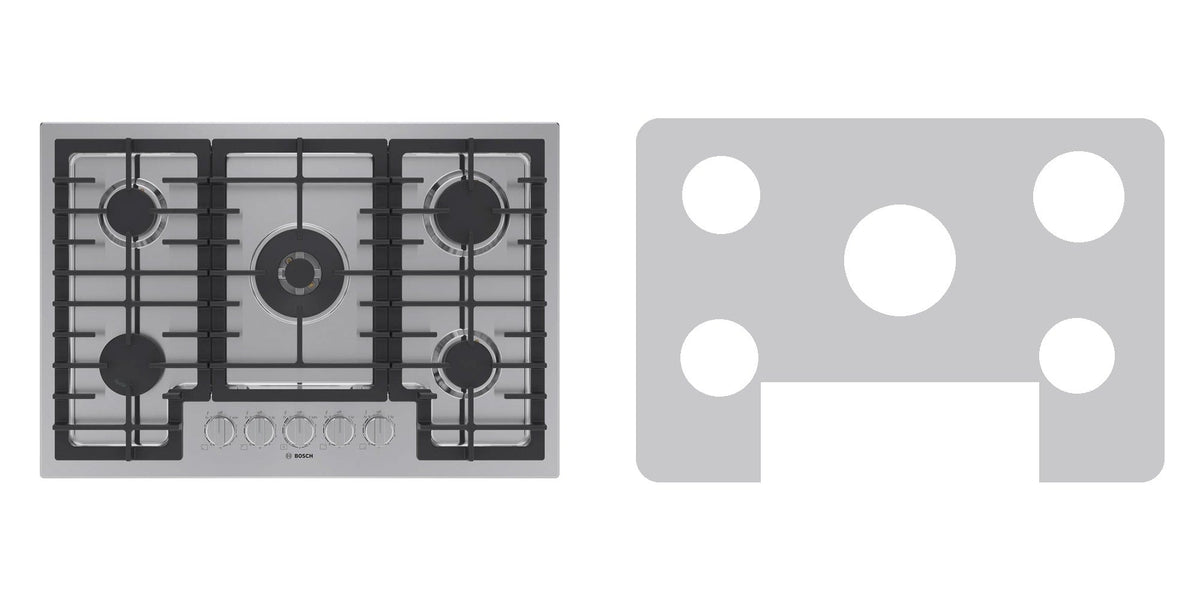 Bosch NGM8058UC gas cooktop liner - custom cut (silver)
