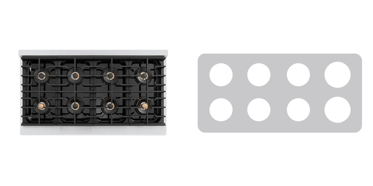 ZLINE PSGR48 gas range liner - custom cut (silver)