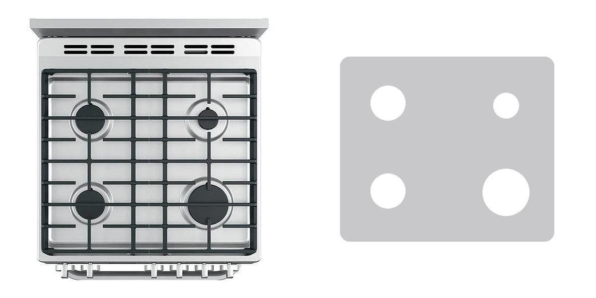 Haier QGAS740RMSS gas range liner - custom cut (silver)