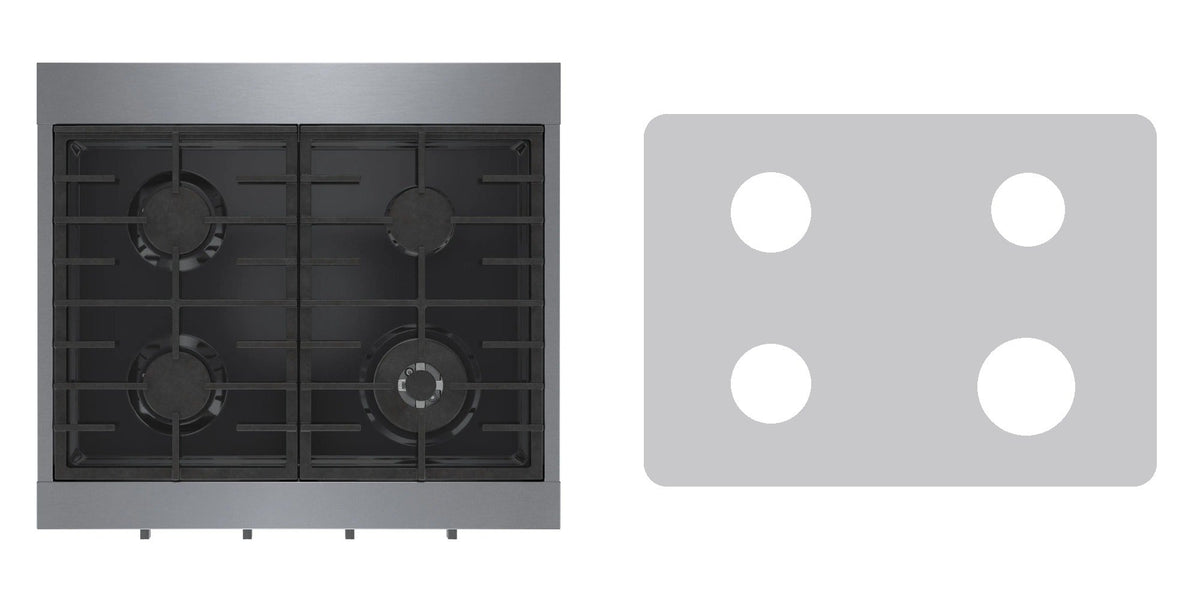 Bosch RGM8058UC gas cooktop liner - custom cut (silver)