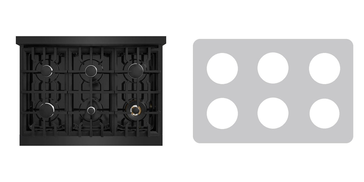 ZLINE RTB2-36 gas cooktop liner - custom cut (silver)