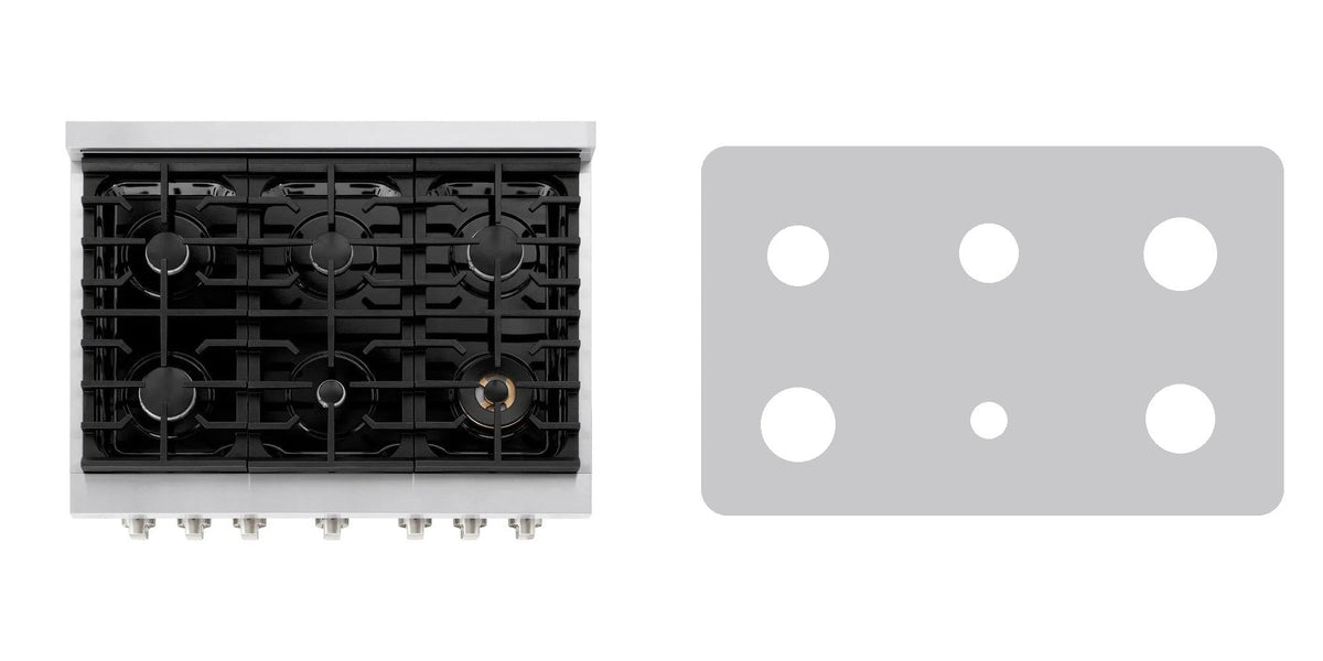 ZLINE SDR36 gas range liner - custom cut (silver)
