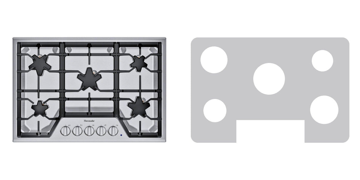 Thermador SGS305TS gas cooktop liner - custom cut (silver)