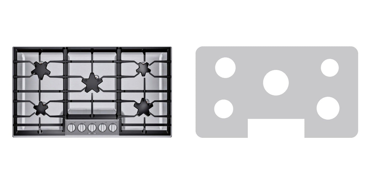 Thermador SGSP365TS gas cooktop liner - custom cut (silver)