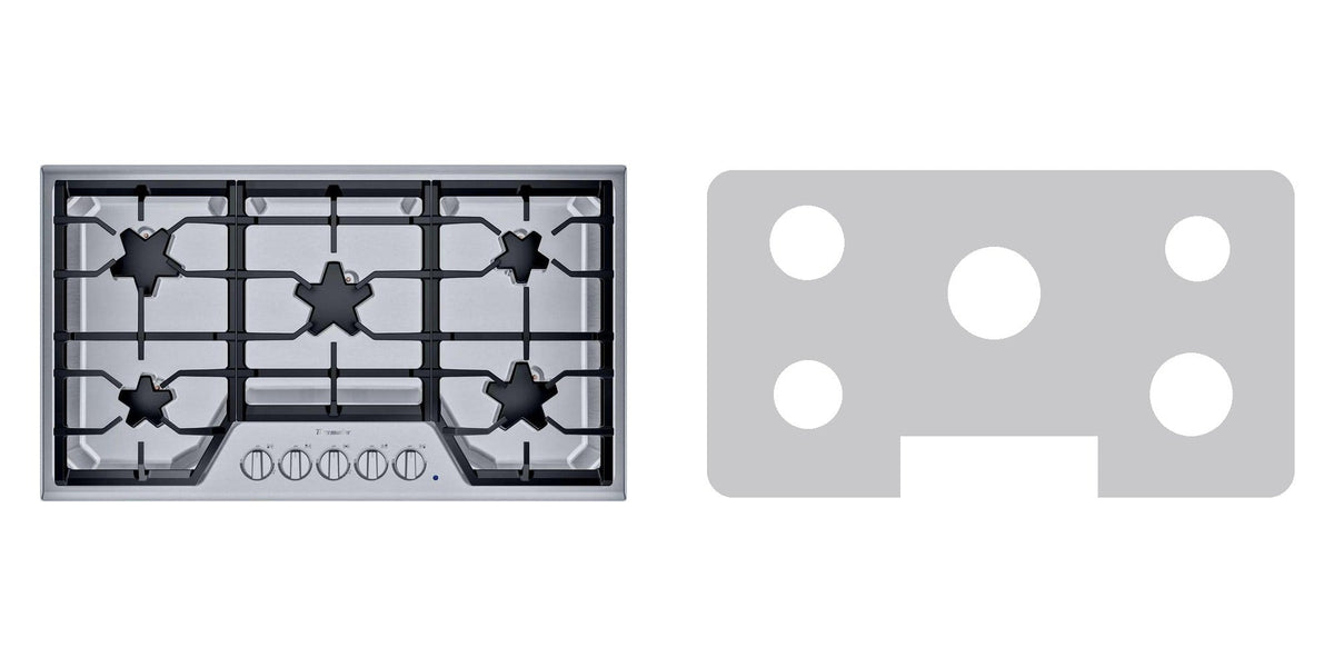 Thermador SGSX365TS gas cooktop liner - custom cut (silver)
