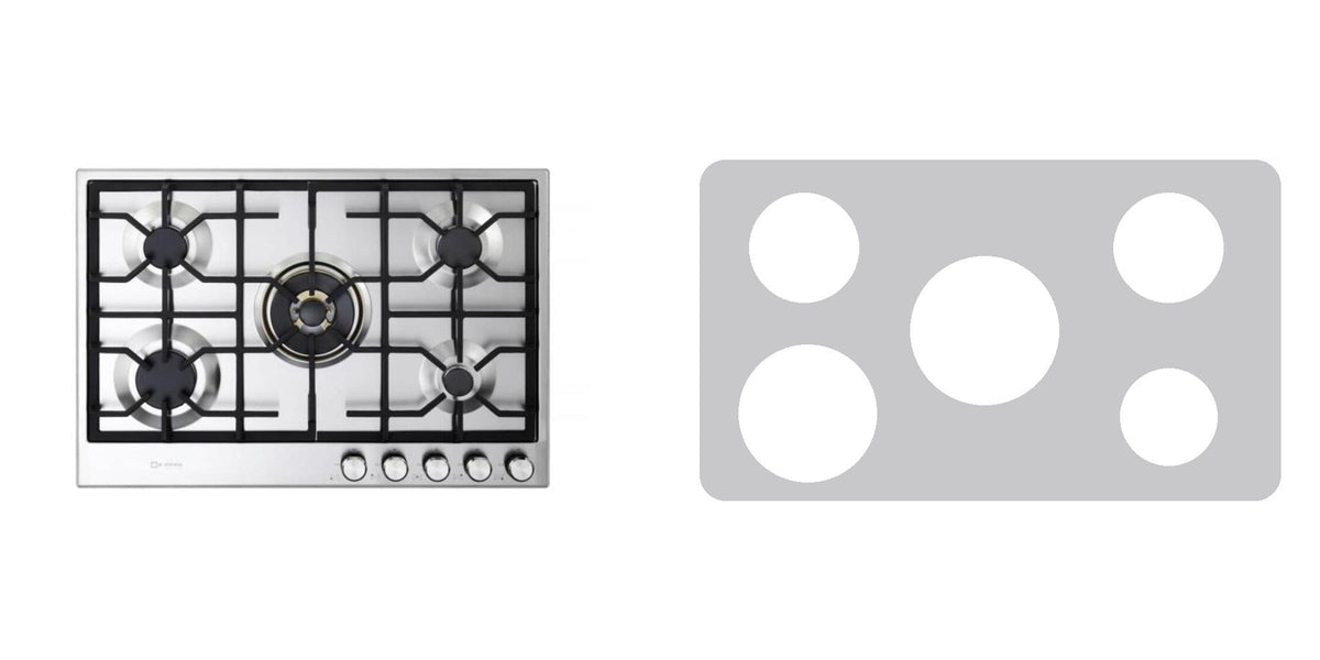 Verona VDGCT530FSS gas cooktop liner - custom cut (silver)