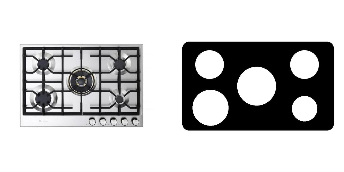 Verona VDGCT530FSS gas cooktop liner - custom cut (black)
